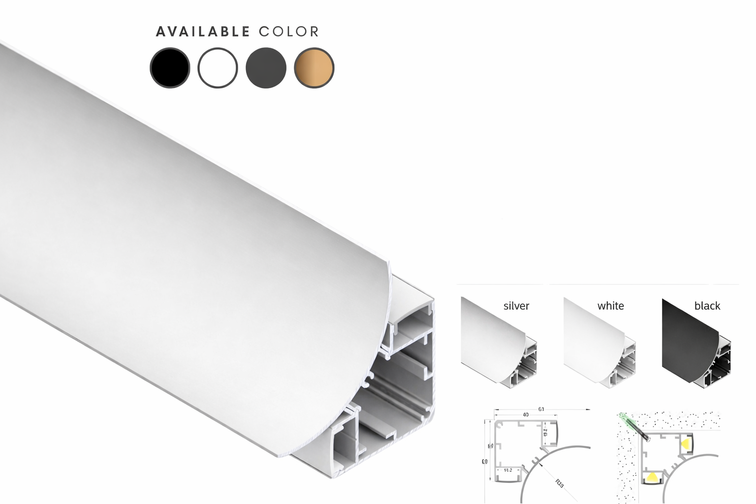 Wall coveless cove lighting — DuoLume catalogue